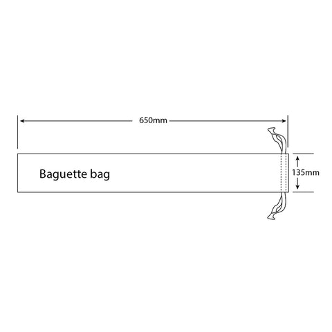 'Bea’s Bee' Pure Linen Drawstring Baguette Bag - 65cm x 14cm