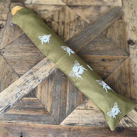 'Bea’s Bee' Pure Linen Drawstring Baguette Bag - 65cm x 14cm