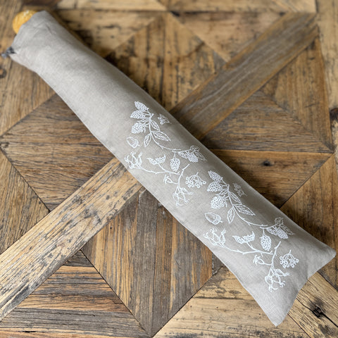 'Forage' Pure Linen Drawstring Baguette Bag - 65cm x 14cm