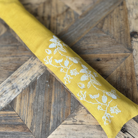 'Forage' Pure Linen Drawstring Baguette Bag - 65cm x 14cm