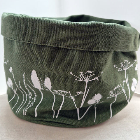 'Hedgerow' Canvas Storage Pot - Large