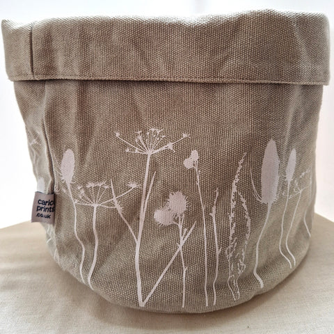 'Hedgerow' Canvas Storage Pot - Large