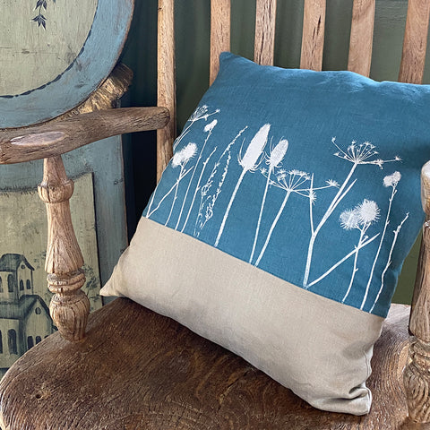'Hedgerow' Pure Linen Cushion 'Duo'