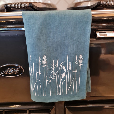 'Meadow' Pure Linen Tea Towel