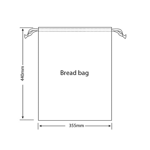 'Spring Fling' Pure Linen Drawstring Bread Bag - 35cm x 45cm