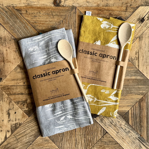 'Meadow' Pure Linen Classic Apron