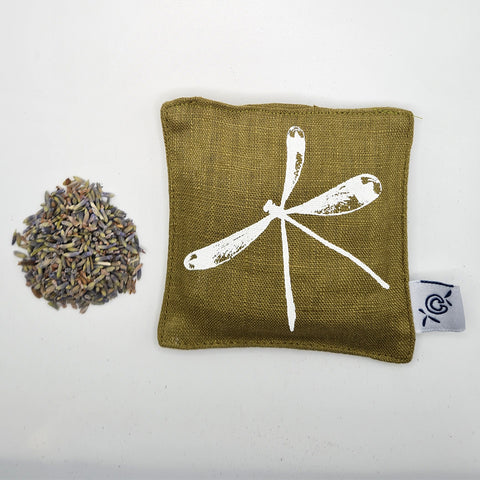 'Damselfly' Pure Linen Lavender Bags