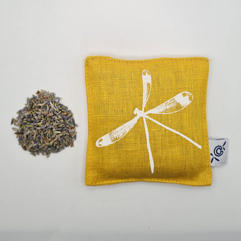 'Damselfly' Pure Linen Lavender Bags