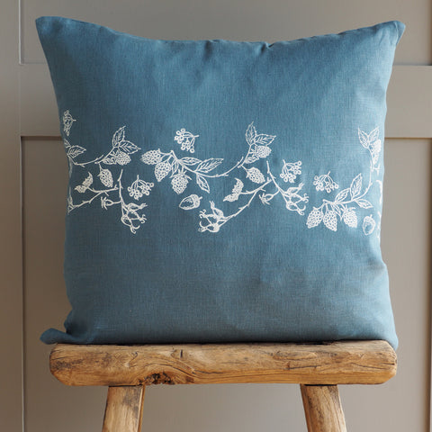'Forage' Pure Linen Cushion 'mono'