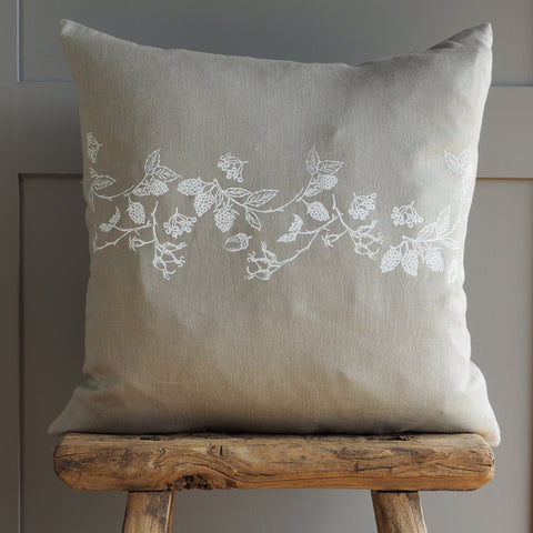'Forage' Pure Linen Cushion 'mono'