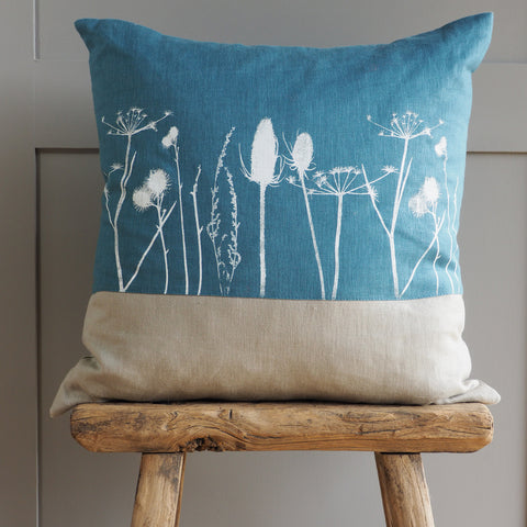 'Hedgerow' Pure Linen Cushion 'Duo'