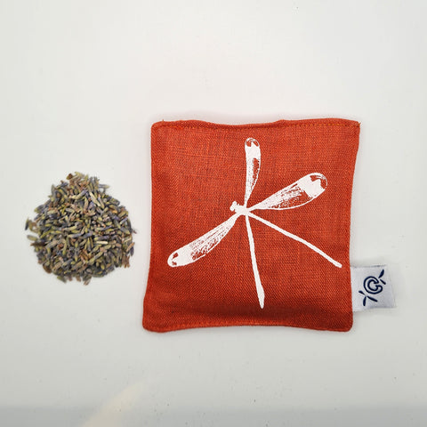 'Damselfly' Pure Linen Lavender Bags