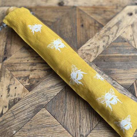 'Bea’s Bee' Pure Linen Drawstring Baguette Bag - 65cm x 14cm