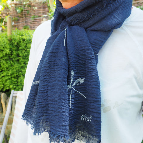 'Damselfly' Scarf - Super soft cotton mix