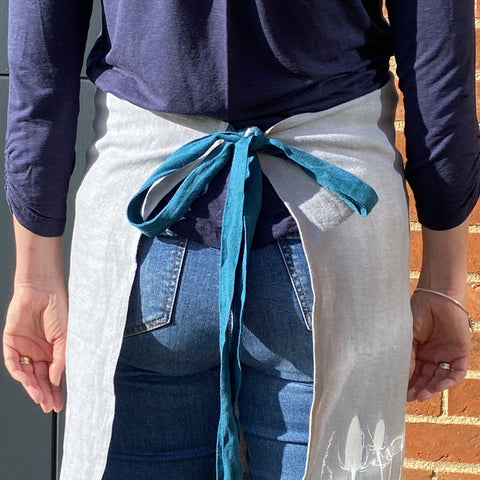 'Hedgerow' Pure Linen Classic Apron