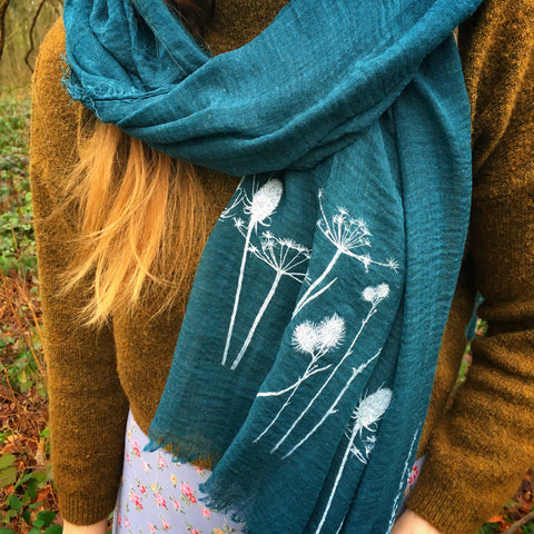 'Hedgerow' Scarf - Super soft cotton mix