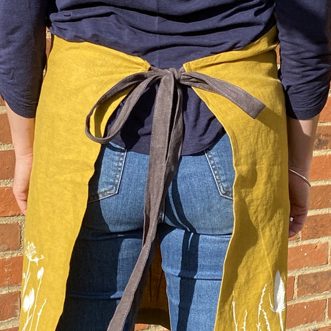 'Hedgerow' Pure Linen Classic Apron