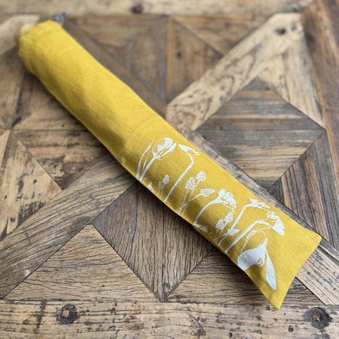'Spring Fling' Pure Linen Drawstring Baguette Bag - 65cm x 14cm