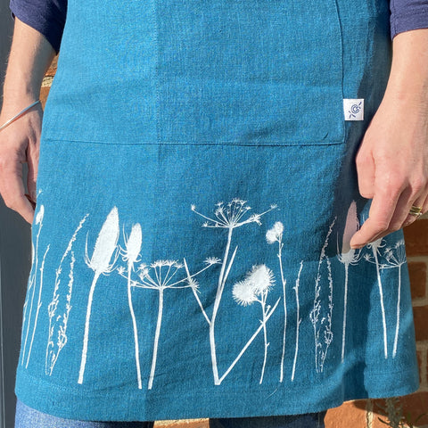 'Hedgerow' Pure Linen Classic Apron