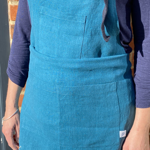 'Hedgerow' Pure Linen Classic Apron