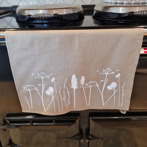 'Hedgerow' Pure Linen Tea Towel