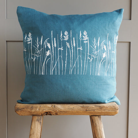 'Meadow' Pure Linen Cushion 'mono'