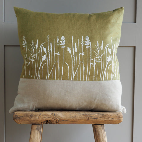 'Meadow' Pure Linen Cushion 'Duo'