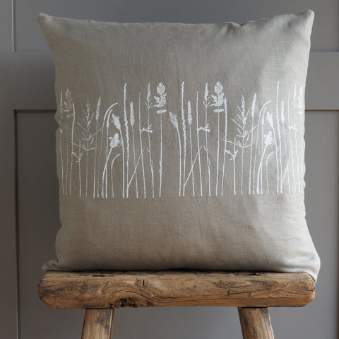 'Meadow' Pure Linen Cushion 'mono'