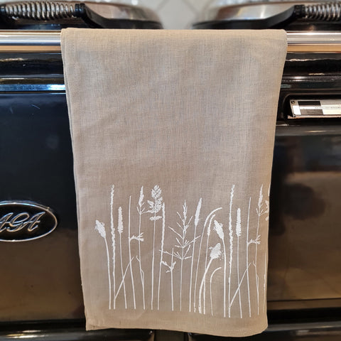 'Meadow' Pure Linen Tea Towel