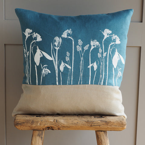 'Spring Fling' Pure Linen Cushion 'Duo'