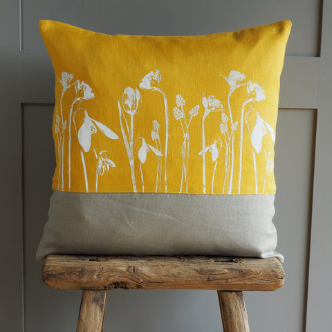 'Spring Fling' Pure Linen Cushion 'Duo'