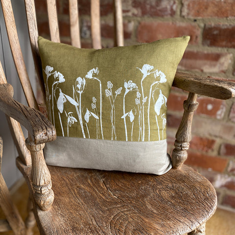 'Spring Fling' Pure Linen Cushion 'Duo'