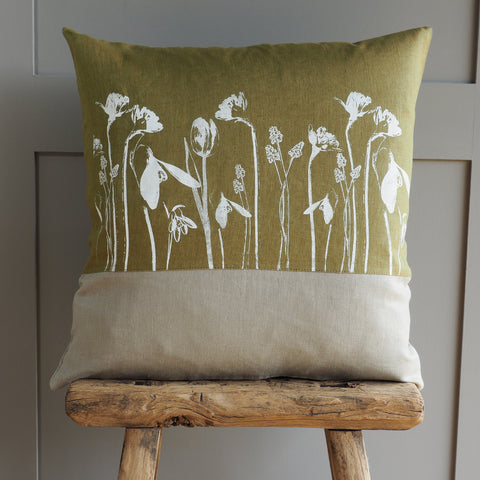 'Spring Fling' Pure Linen Cushion 'Duo'